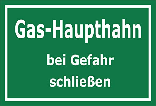 Melis-Folienwerkstatt Schild - Gas-Haupthahn - 30x20cm | 3mm Aluverbund – S00070-082-G -20 VAR von Melis-Folienwerkstatt