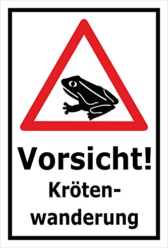 Melis-Folienwerkstatt Schild Kröten-Wanderung - 45x30cm - 3mm Hartschaum – 20 VAR S00359-101-A von Melis-Folienwerkstatt