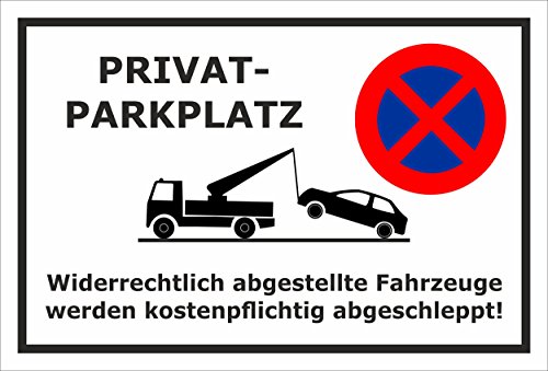 Melis-Folienwerkstatt Schild - Privat-parkplatz - 30x20cm | 3mm Hartschaum - S00020E-A -20 Varianten von Melis-Folienwerkstatt