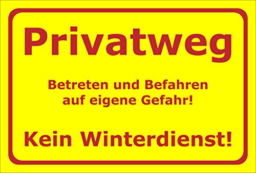 Melis-Folienwerkstatt Schild Privatweg Kein Winterdienst - 45x30cm - Bohrlöcher - 3mm Aluverbund – 20 VAR S00018-001-F Melis-Folienwerkstatt Schild Privatweg Kein Winterdienst - 45x30cm - Bohrlöcher - 3mm Aluverbund – 20 VAR S00018-001-F von Melis-Folienwerkstatt