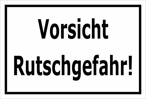 Melis-Folienwerkstatt Schild Vorsicht Rutschgefahr - 15x10cm - 3mm Aluverbund – 20 VAR S00018-089-A von Melis-Folienwerkstatt