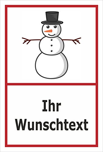 Melis-Folienwerkstatt Schild Winterdienst Wunsch-Text - 30x20cm - 3mm Hartschaum – 20 VAR S00018-111-B von Melis-Folienwerkstatt