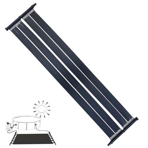 Melko Solarkollektor Poolheizung Set 300 x 80 cm, Warmwasser Heizung Solarheizung für Pools Schwimmbad bis 12.000 l | Wasserinhalt | Beliebig erweiterbar | UV-beständiger Kunststoff | Solarmatte von Melko