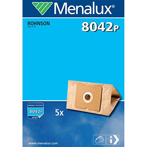 Menalux 8042P 5 Papierstaubbeutel für Rohnson Flexy von Menalux