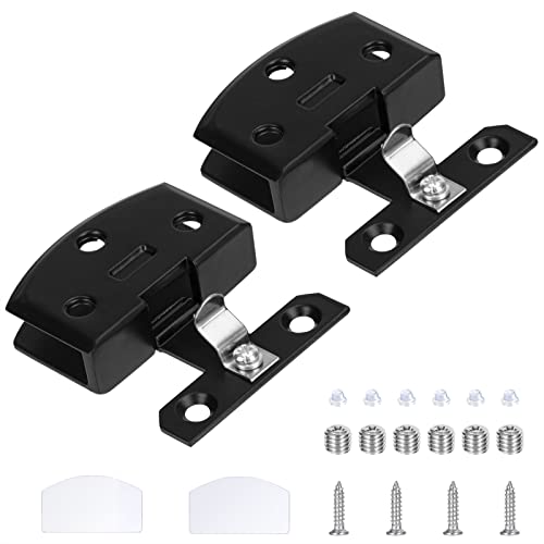 90 Grad Schrank Glastürscharnier Zinklegierung Glasscharnier Vitrine Weinschrank Türscharnier Duschtür-Glasklemme mit Schrauben für 8-9mm Dickes Glas, 2 Stück (Schwarz) von MengH-SHOP