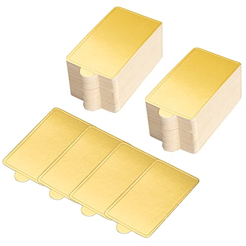 Kuchenbretter Karton Rechteck Mousse Kuchen Board Golden Kuchenböden Cake Board Dessert Displays Tablett für Hochzeit Geburtstag Kuchen Gebäck Dekoration 100 Stück von MengH-SHOP