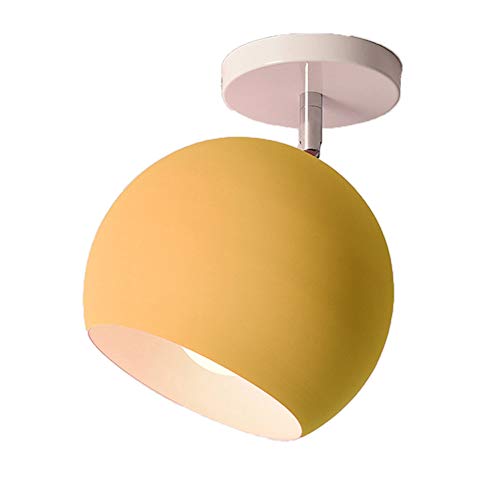 Mengjay Klein Deckenleuchte Modern E27 Deckenlampe Drehbares Design Deckenspots Wohnzimmer Esstisch Schlafzimmer Flur Balkon Eingang Decken-Beleuchtung (Gelb) von Mengjay