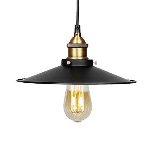 Vintage Retro Edison Loft Pendelleuchte, Retro Industrielle Deckenleuchte Lackiertem Eisen Regenschirm Lampenschirm Land Art Lampe,E27 Leuchter Kronleuchter von Mengjay