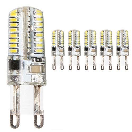 Mengjay® 5 x Silikon 220 V G9 3 W COB 64LEDs Leuchtmittel SMD3014 LED Mais Lampe LED Spot für Kristall Lampe Warm Weiß von Mengjay