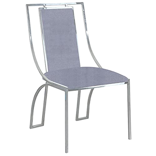 Menzzo Catarina Stuhlgruppen, Velours, Silber, L49 x T51 x H90 cm Sitzfläche: H43cm von Menzzo