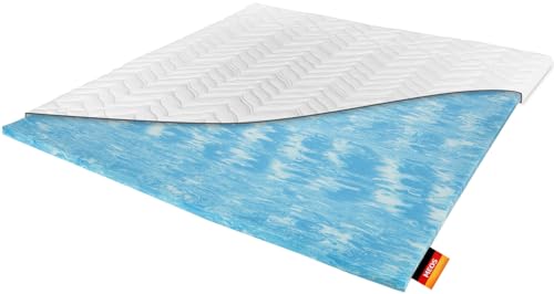 Meos® Gel-Schaum Topper 160x200cm für Matratzen & Boxspringbett - Made in Germany - hohes RG50 - Bezug bis 60°C waschbar - Matratzenauflage (160 x 200 cm) von Meos