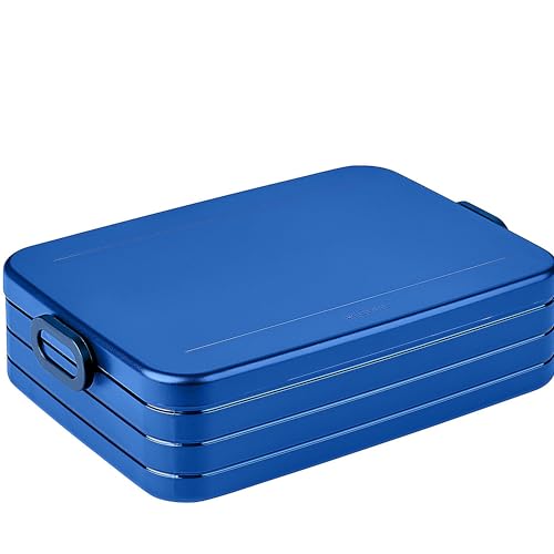 Mepal Brotdose Large – Brotdose To Go - Lunchbox für 4 Sandwiches oder 8 Brotscheiben - Meal Prep Box - Brotdose Erwachsene - Essenbox mit Unterteilung - Vivid blue von Mepal