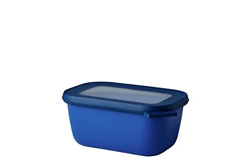 Mepal - Multi Bowl Cirqula Rectangular - Vorratsdose mit Deckel - Geeignet als Luftdichte Aufbewahrungsbox für den Kühlschrank, Mikrowellengeschirr & als Frischhaltedosen - 750 ml - Vivid Blue von Mepal