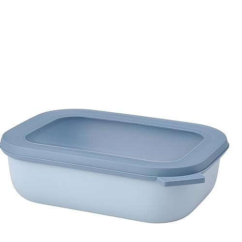 Mepal - Multi Bowl Cirqula Rectangular Vorratsdose mit Deckel , Mikrowellengeschirr & als Frischhaltedosen,1000 ml, Nordic Blue von Mepal