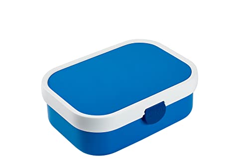 Mepal Brotdose Kinder - Bento Box Kinder - Brotdose Kinder mit Fächern & Gabel - Meal Prep Box mit Clip-Verschluss - BPA-frei & Spülmaschinenfest - 750 ml - Blue von Mepal