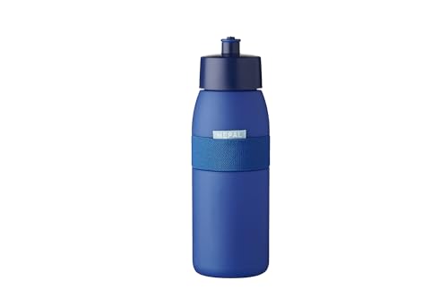 Mepal - Sportflasche Ellipse - Praktische Wasserflasche für Sport, Gym & Freizeit - Sport Trinkflasche mit weichem Ausgießer - Spülmaschinenfest & BPA-frei - 500 ml - Vivid blue von Mepal