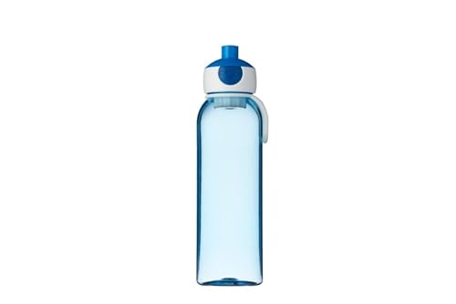 Mepal - Wasserflasche Pop-Up Campus - Auslaufsichere Trinkflasche für Schule & Unterwegs - Transparente Trinkbecher - BPA-frei & Spülmaschinenfest - 500 ml - Blue von Mepal