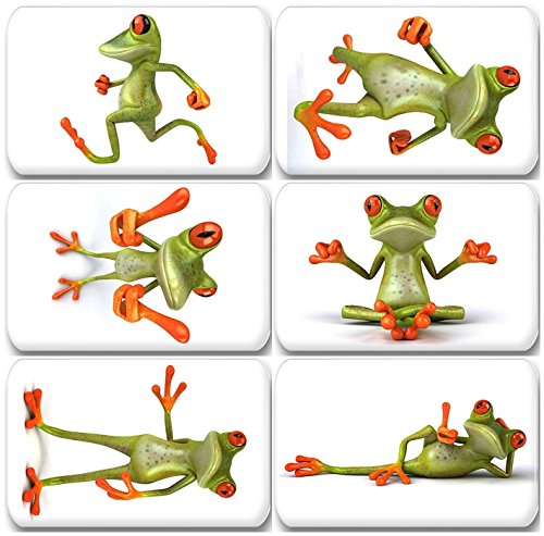 Merchandise for Fans Lustiger 3D Frosch - 6 rechteckige Kühlschrankmagnete 7X 4,5 cm - 04 für Memoboard Pinnwand Magnettafel Whiteboard Merchandise for Fans Lustiger 3D Frosch - 6 rechteckige Kühlschrankmagnete 7X 4,5 cm - 04 für Memoboard Pinnwand Magnettafel Whiteboard von Merchandise for Fans