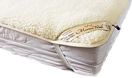 Merino Wool Diamond Unterbett Matratzenschoner Unterbetten Wolle Wool Mattress Topper Matratzenauflage (90 x 200 cm) von Merino Wool