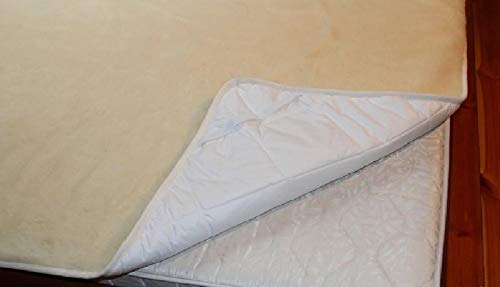 Merino Unterbett aus Wolle 120x200 cm Matratzenauflage Matratzenschoner Matratzen-Auflage Matratzen-Schoner mit Noppenstruktur von Merino