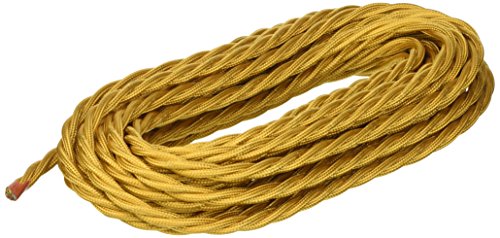 merlotti 40294 Elektro Kabel geflochten FRRTX 3 x 1.50, Gold, 10 m von Merlotti