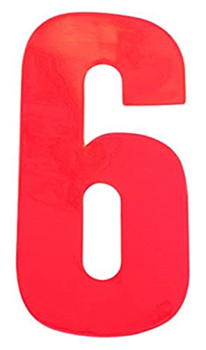 Bulk Hardware bh05634 150 mm (15,2 cm) Hohe Sichtbarkeit Reflektierende selbstklebend Spaltbar Kunststoff Mülltonne Box Box Mülleimer Nr. 6 – rot (2 Stück) von Merriway