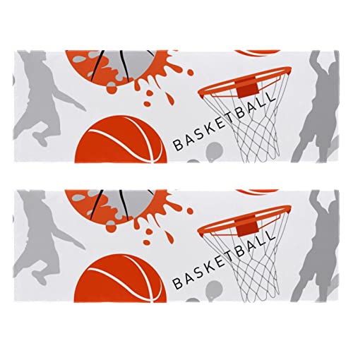 Schweißtuch für Herren und Damen, 2er-Set, Mikrofaser-Reisehandtuch, schnell trocknend, super saugfähig, Eishandtuch hält kalt, Ballsport, Basketball, Workout, Handtuch von Mersov