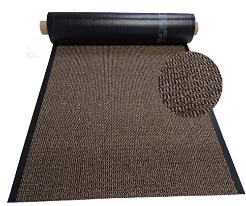 Mertex Schmutzfangläufer Meterware 120 cm braun-schwarz meliert - ohne Rand an den Schnittkanten (120 x 550 cm, braun) von Mertex