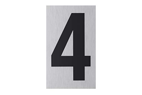Metafranc Klebeschild "4" - 100 x 60 mm - Aus Aluminium - In moderner Edelstahl-Optik - Selbstklebende Rückseite / Beschilderung / Infoschild / Gewerbekennzeichnung / 507330 Metafranc Klebeschild "4" - 100 x 60 mm - Aus Aluminium - In moderner Edelstahl-Optik - Selbstklebende Rückseite / Beschilderung / Infoschild / Gewerbekennzeichnung / 507330 von Metafranc