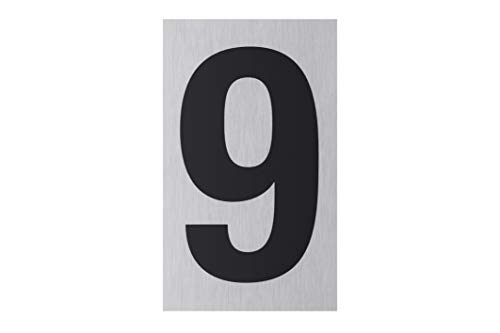 Metafranc Klebeschild "9" - 100 x 60 mm - Aus Aluminium - In moderner Edelstahl-Optik - Selbstklebende Rückseite / Beschilderung / Infoschild / Gewerbekennzeichnung / 507380 Metafranc Klebeschild "9" - 100 x 60 mm - Aus Aluminium - In moderner Edelstahl-Optik - Selbstklebende Rückseite / Beschilderung / Infoschild / Gewerbekennzeichnung / 507380 von Metafranc