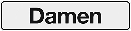 Metafranc Klebeschild "Damen" - 200 x 48 mm / Beschilderung / Infoschild / Türschild / Gewerbekennzeichnung / Grundstückskennzeichnung / Orientierung / 504100 Metafranc Klebeschild "Damen" - 200 x 48 mm / Beschilderung / Infoschild / Türschild / Gewerbekennzeichnung / Grundstückskennzeichnung / Orientierung / 504100 von Metafranc