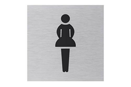 Metafranc Klebeschild Symbol: Damen - 80 x 80 mm - Aus Aluminium - In moderner Edelstahl-Optik - Selbstklebende Rückseite / Beschilderung / Infoschild / Gewerbekennzeichnung / 507150 Metafranc Klebeschild Symbol: Damen - 80 x 80 mm - Aus Aluminium - In moderner Edelstahl-Optik - Selbstklebende Rückseite / Beschilderung / Infoschild / Gewerbekennzeichnung / 507150 von Metafranc
