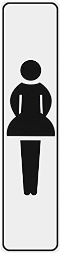 Metafranc Klebeschild Symbol: Damentoilette - 200 x 48 mm / Beschilderung / Infoschild / Türschild / Gewerbekennzeichnung / Grundstückskennzeichnung / Orientierung / 504200 von Metafranc