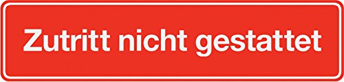 Metafranc Klebeschild "Zutritt nicht gestattet" - 200 x 48 mm / Beschilderung / Infoschild / Türschild / Verbotsschild / Zutrittsverbot / Grundstückskennzeichnung / Gewerbekennzeichnung / 500700 Metafranc Klebeschild "Zutritt nicht gestattet" - 200 x 48 mm / Beschilderung / Infoschild / Türschild / Verbotsschild / Zutrittsverbot / Grundstückskennzeichnung / Gewerbekennzeichnung / 500700 von Metafranc