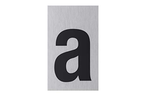 Metafranc Klebeschild "a" - 100 x 60 mm - Aus Aluminium - In moderner Edelstahl-Optik - Selbstklebende Rückseite / Beschilderung / Infoschild / Gewerbekennzeichnung / 507400 Metafranc Klebeschild "a" - 100 x 60 mm - Aus Aluminium - In moderner Edelstahl-Optik - Selbstklebende Rückseite / Beschilderung / Infoschild / Gewerbekennzeichnung / 507400 von Metafranc