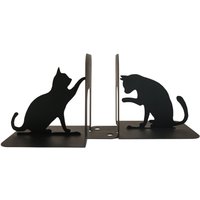 Niedliche Buchstützen Schwarze Katzen, Kunstkatzenliebhaber, Bücherregal Metallkatzenbesitzer Einzigartiges Geschenkdekor von MetalHomeLab