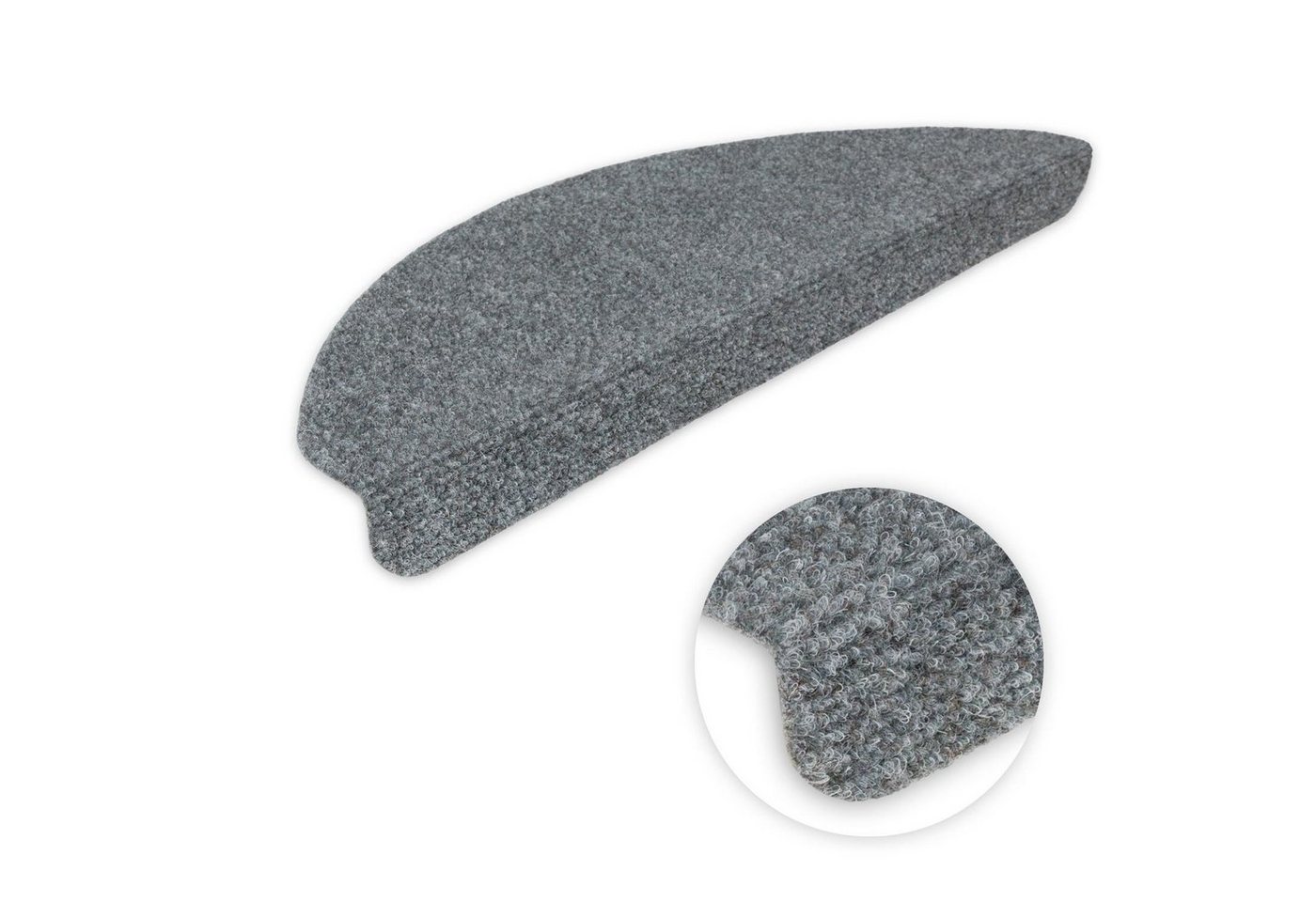 Stufenmatte Stufenmatten Ramon MW Halbrund Grau 14 Stück, Metzker®, halbrund, Höhe: 2 mm, 14 Stück im Set - Grau von Metzker®