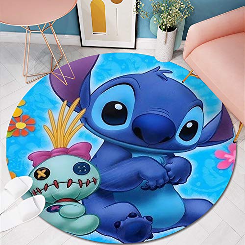 Kinderzimmer Teppich,3D Stitch Teppich Fußmatte Anime Bodenfläche Teppiche rutschfeste Matte Schlafzimmer Cartoon, Cartoon Anti-Rutsch-Matten, Startseite Anime Dekoration von MiZuh