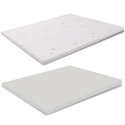 miasuite i sogni italiani Topper aus Memory Foam 170x190 - Höhe 5 cm, Abziehba, Aloe Vera, Medizinprodukt von miasuite i sogni italiani