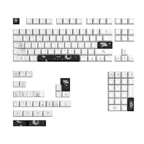 108/135 Tasten Tastenkappen Double Shot PBT Hintergrundbeleuchtung Tastenkappe für Gaming Mechanische Tastaturen Verschleißfest Kein Verblassen Farbstoff Sublimierte Tastenkappen Tastenkappen von Miaelle