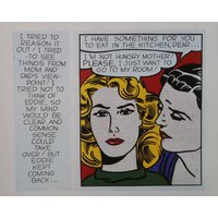 Roy Lichtenstein Vintage Print 1999 | Eddie Diptych | 1962 Kunstdruck Wohnkultur Pop Art Druck Wanddekoration von MibgenPrints