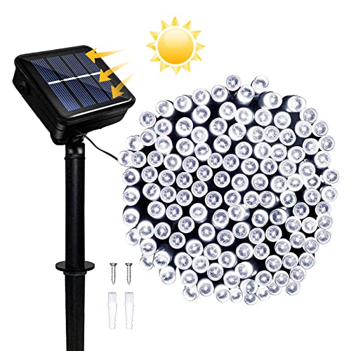 Micacorn Solar Lichterkette Aussen, Wasserdichte Lichterkette 12 Meter 8 Modi 100 LEDs Solar Lichterkette für Garten Hochzeits Terrassen Bäume Party Weihnachten Dekoration von Micacorn