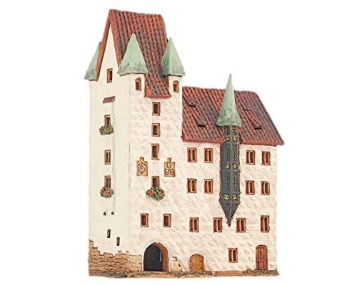 Midene Keramik Aroma Lichthaus, Handarbeit, Künstlerische Miniature, Historisches Alter Hof in München, Deutschland, C349AR von Midene