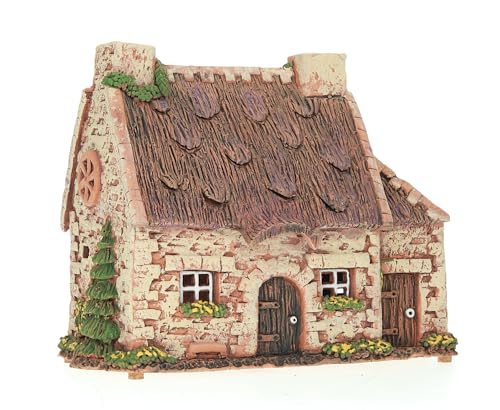 Midene Keramik Aroma Lichthaus, Handarbeit, Künstlerisches Miniatur, Altes Traditionelles Bretonisches Haus, Frankreich, C229AR von Midene