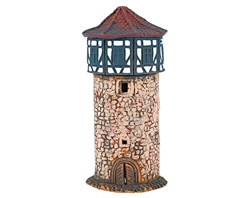 Midene Räucherhaus aus Keramik, Raumdekoration, handgefertigtes Sammlerstück, Miniatur von Historischen Ankerturm in Lauterbach, Deutschland R220 von Midene