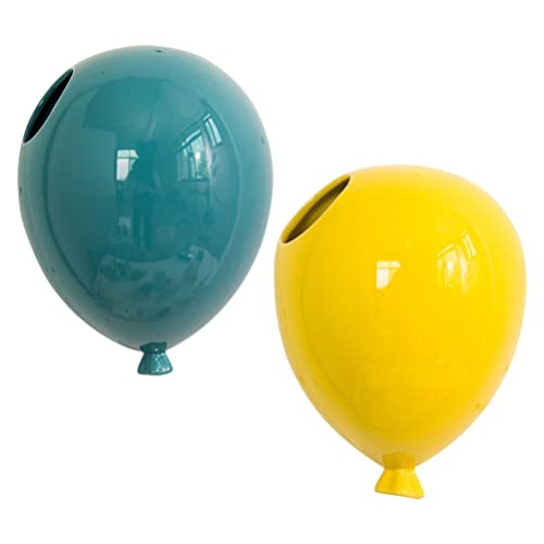 Milisten 2st Ballonblumentopf Aus Keramik Partyballons Schreibtisch-dekor Golddekor H?ngende Pflanzerk?rbe Ballonhandwerk Wandpflanzkorb Couchtischdekoration Statuen Einzigartig Wandschmuck von Milisten