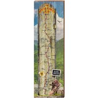 Appalachian Wanderkartenschild | Echter Kunstdruck Auf Holz von MillWoodArt