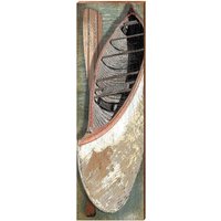 Bear Lake, North Carolina Vintage Kanu | Wand-Kunstdruck Auf Echtholz von MillWoodArt