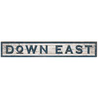 Down East Shabby Zeichen | Echtholz Kunstdruck von MillWoodArt