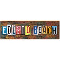 Edisto Beach Nummernschild | Echte Wand Kunst Wand-Kunstdruck Auf Echtholz von MillWoodArt